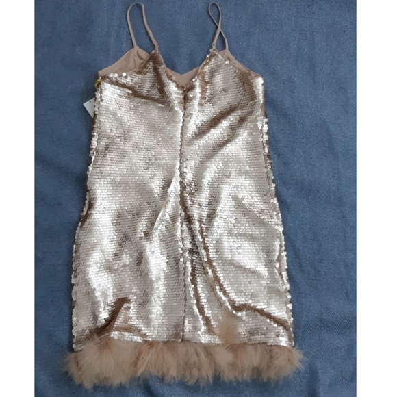 CECE Rose gold sequin short prom dress NWT - Picture 4 of 6